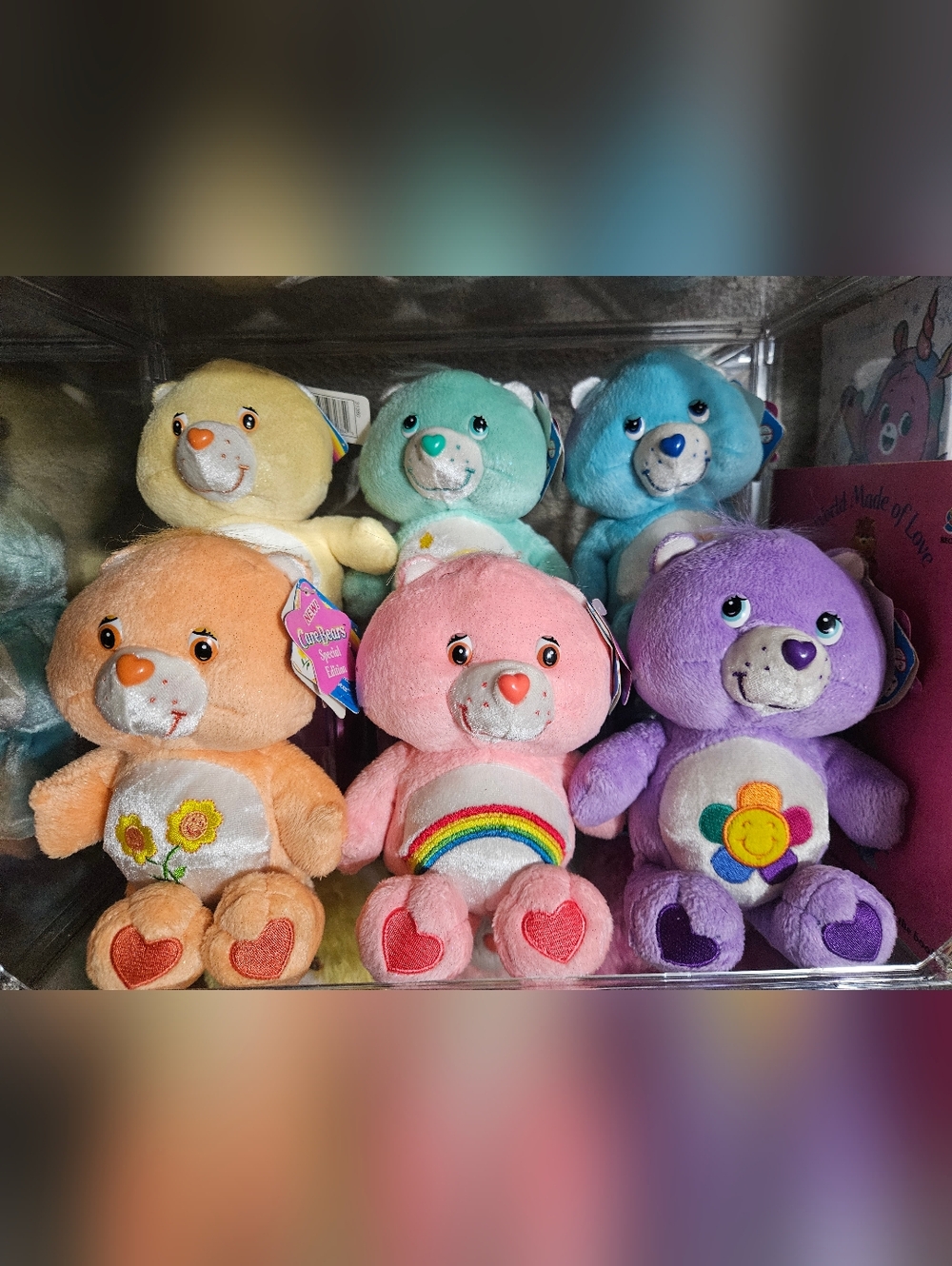 Care Bears- Dazzle Bright Bears 8" Complete Series 5 (6 bears)  NWT